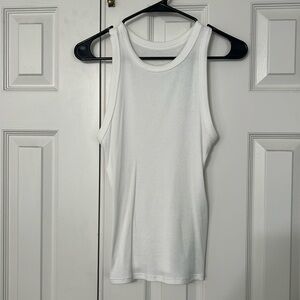L ‘A New Day’ White Tank Top